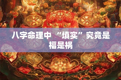 八字命理中 “填实”究竟是福是祸
