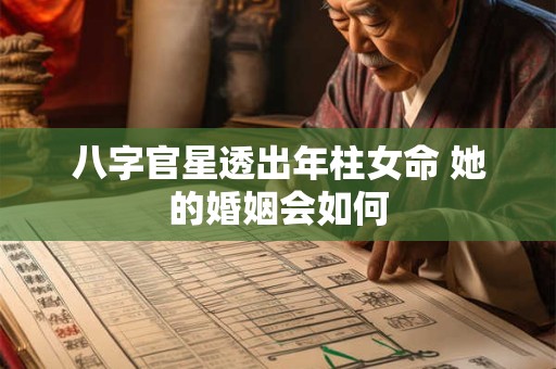 八字官星透出年柱女命 她的婚姻会如何