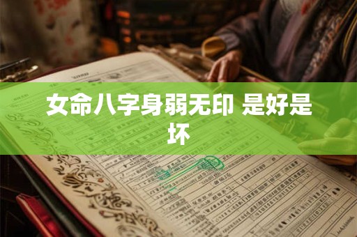 女命八字身弱无印 是好是坏