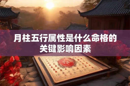 月柱五行属性是什么命格的关键影响因素