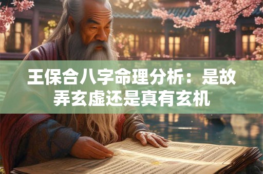王保合八字命理分析：是故弄玄虚还是真有玄机
