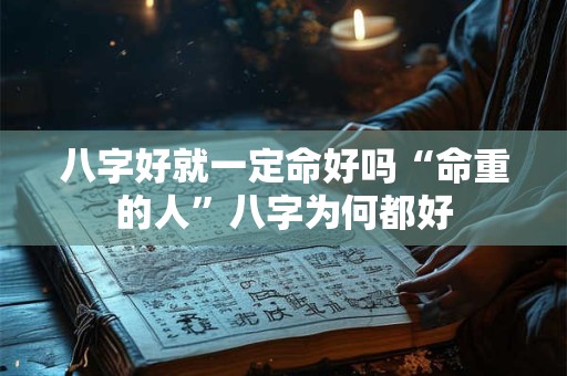 八字好就一定命好吗“命重的人”八字为何都好