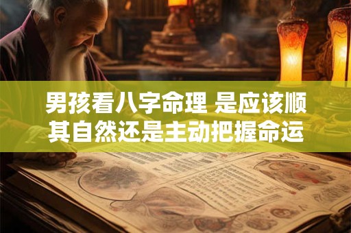 男孩看八字命理 是应该顺其自然还是主动把握命运