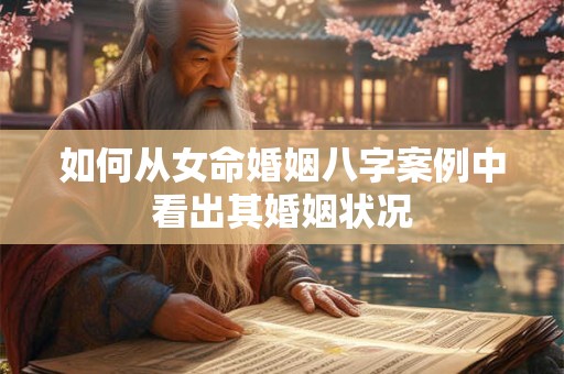 如何从女命婚姻八字案例中看出其婚姻状况