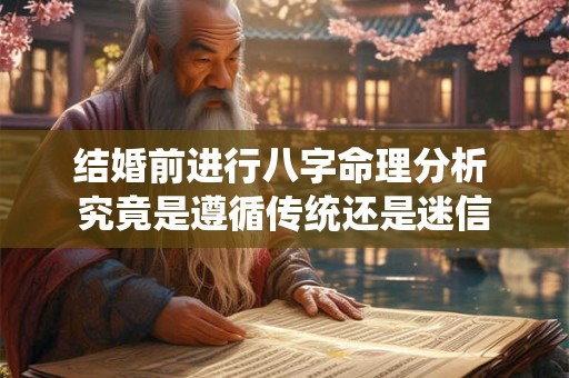 结婚前进行八字命理分析 究竟是遵循传统还是迷信