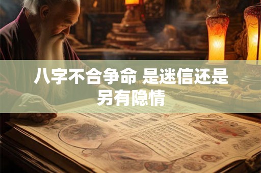 八字不合争命 是迷信还是另有隐情