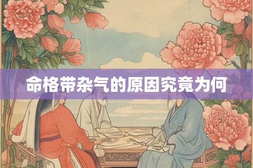 命格带杂气的原因究竟为何