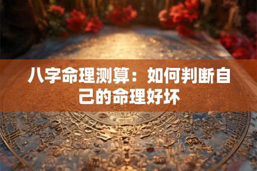 八字命理测算：如何判断自己的命理好坏