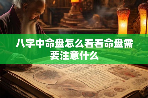 八字中命盘怎么看看命盘需要注意什么