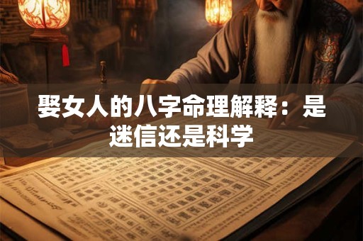 娶女人的八字命理解释：是迷信还是科学
