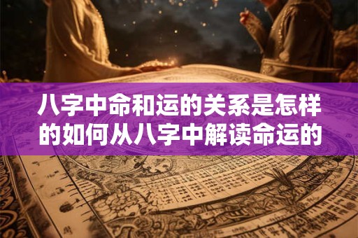 八字中命和运的关系是怎样的如何从八字中解读命运的变化