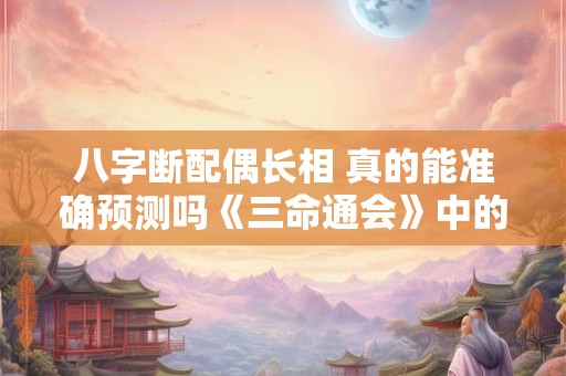 八字断配偶长相 真的能准确预测吗《三命通会》中的奥秘