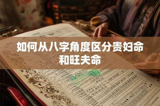 如何从八字角度区分贵妇命和旺夫命