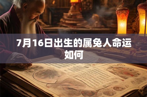 7月16日出生的属兔人命运如何