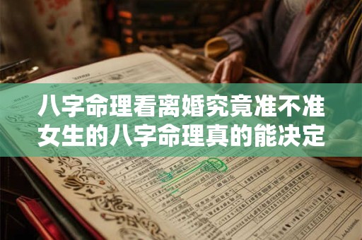 八字命理看离婚究竟准不准女生的八字命理真的能决定婚姻吗