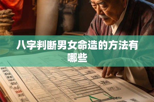 八字判断男女命造的方法有哪些