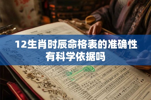 12生肖时辰命格表的准确性有科学依据吗