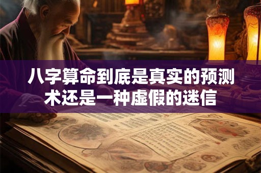 八字算命到底是真实的预测术还是一种虚假的迷信