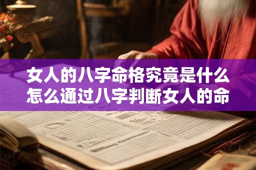 女人的八字命格究竟是什么怎么通过八字判断女人的命格