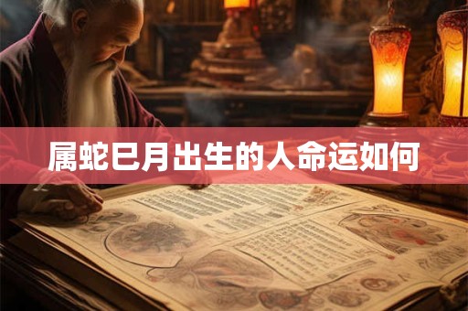 属蛇巳月出生的人命运如何