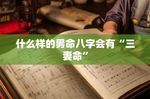 什么样的男命八字会有“三妻命”