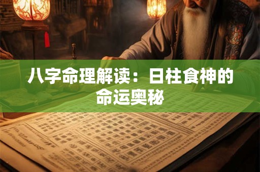 八字命理解读：日柱食神的命运奥秘