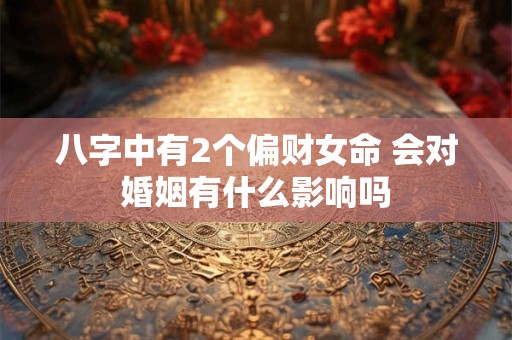 八字中有2个偏财女命 会对婚姻有什么影响吗