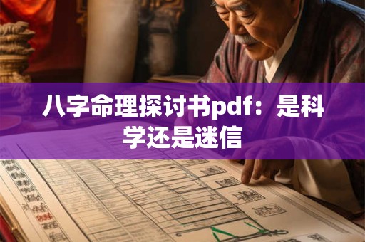 八字命理探讨书pdf：是科学还是迷信