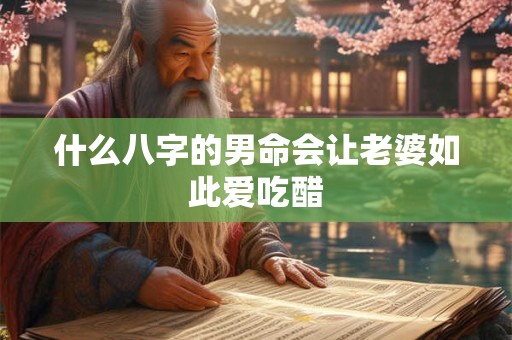 什么八字的男命会让老婆如此爱吃醋