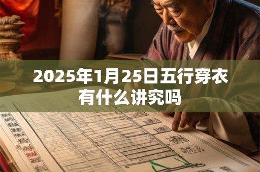 2025年1月25日五行穿衣有什么讲究吗