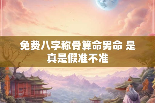 免费八字称骨算命男命 是真是假准不准