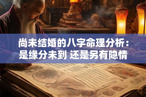 尚未结婚的八字命理分析：是缘分未到 还是另有隐情