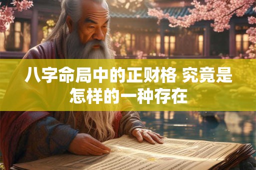八字命局中的正财格 究竟是怎样的一种存在