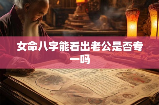女命八字能看出老公是否专一吗