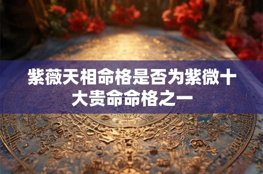 紫薇天相命格是否为紫微十大贵命命格之一