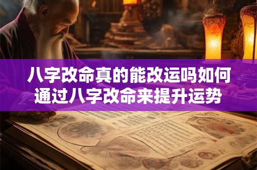 八字改命真的能改运吗如何通过八字改命来提升运势
