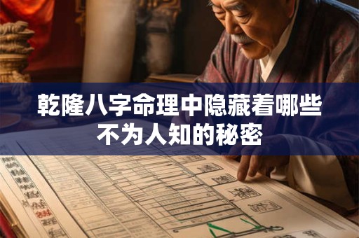 乾隆八字命理中隐藏着哪些不为人知的秘密