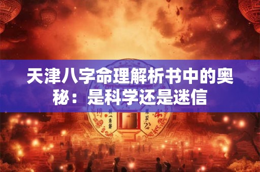 天津八字命理解析书中的奥秘：是科学还是迷信