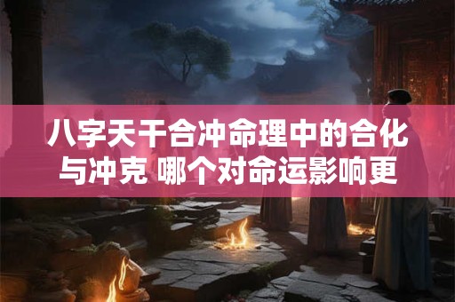 八字天干合冲命理中的合化与冲克 哪个对命运影响更大