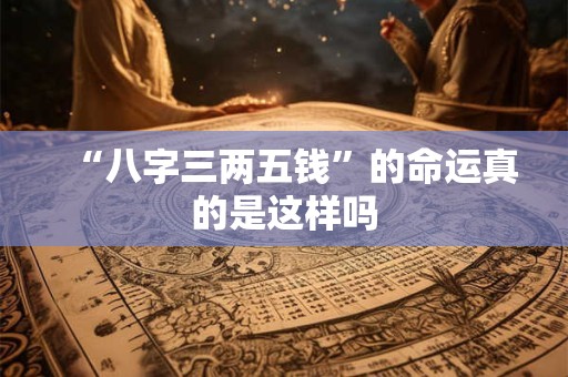 “八字三两五钱”的命运真的是这样吗