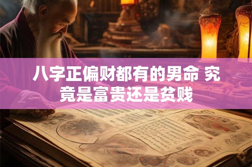 八字正偏财都有的男命 究竟是富贵还是贫贱