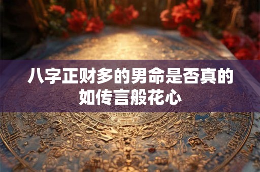八字正财多的男命是否真的如传言般花心