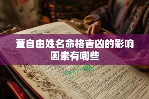 董自由姓名命格吉凶的影响因素有哪些