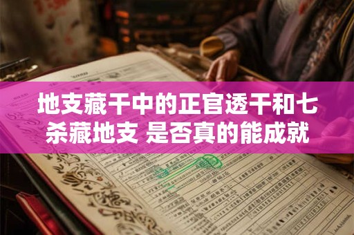 地支藏干中的正官透干和七杀藏地支 是否真的能成就大贵之命