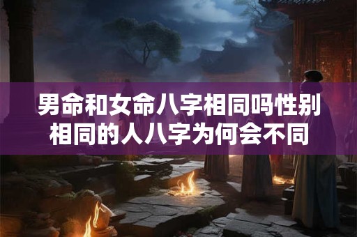 男命和女命八字相同吗性别相同的人八字为何会不同