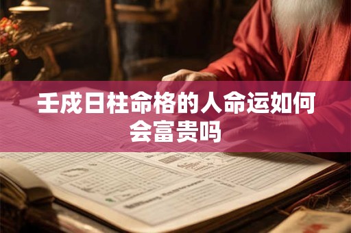 壬戍日柱命格的人命运如何会富贵吗