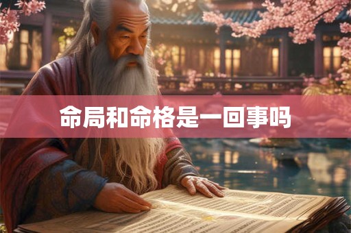命局和命格是一回事吗