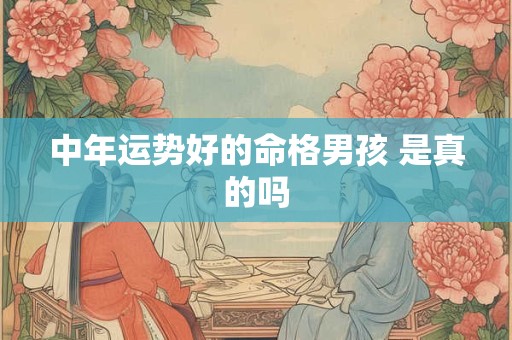 中年运势好的命格男孩 是真的吗