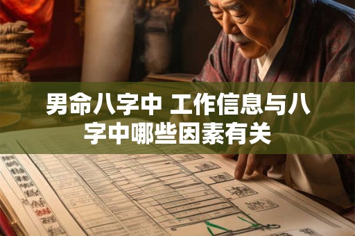 男命八字中 工作信息与八字中哪些因素有关