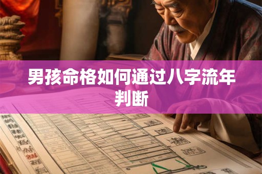 男孩命格如何通过八字流年判断